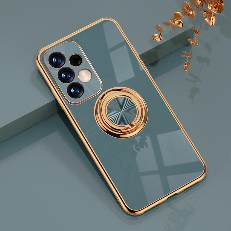 Magnetic Silicone Cover Ring Holder Case For Samsung
