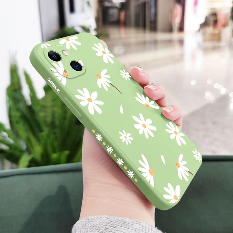 Daisy Flowers Silicone Case For iPhone
