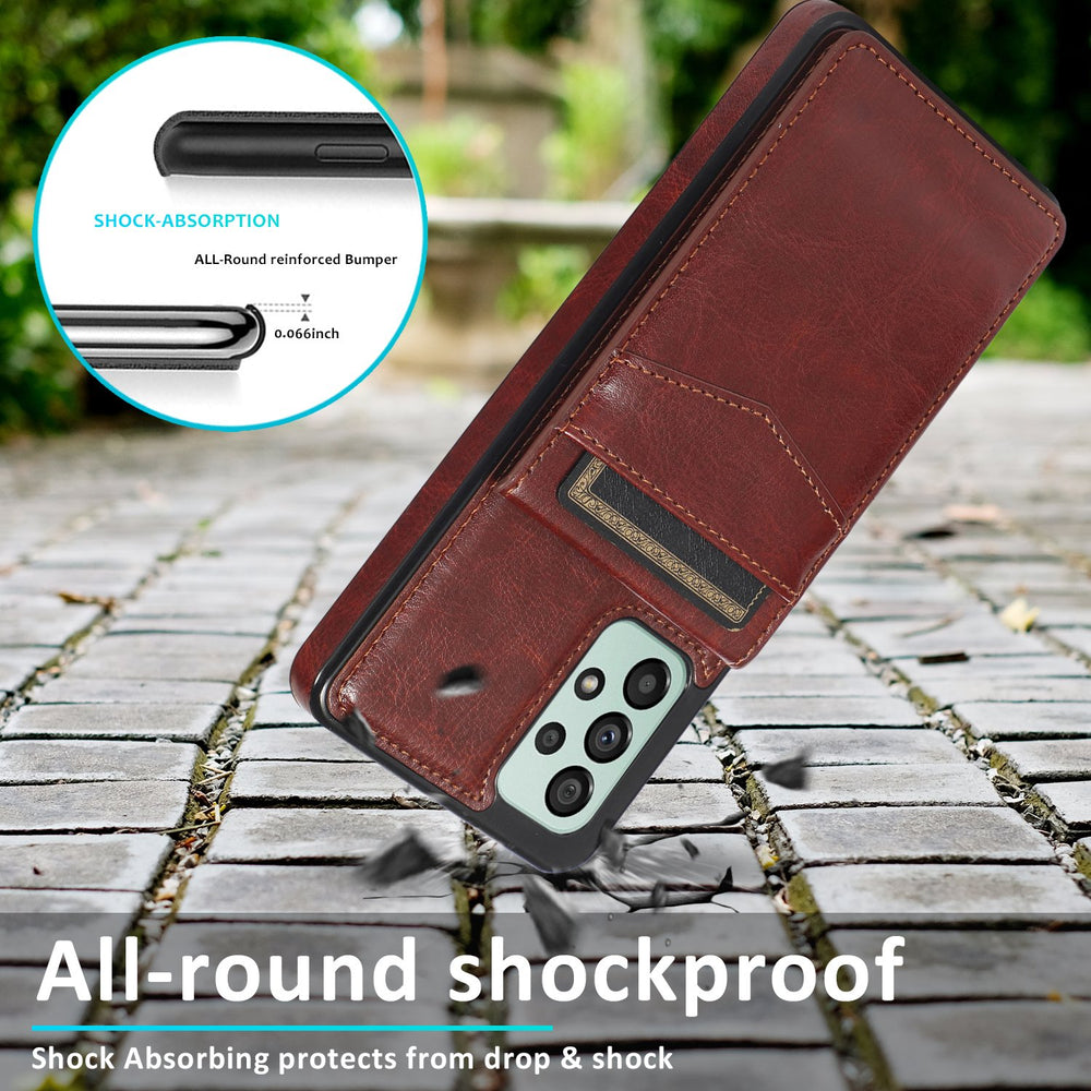 Flip Leather Wallet Case with Credit Card Holder Case For Samsung