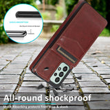 Flip Leather Wallet Case with Credit Card Holder Case For Samsung