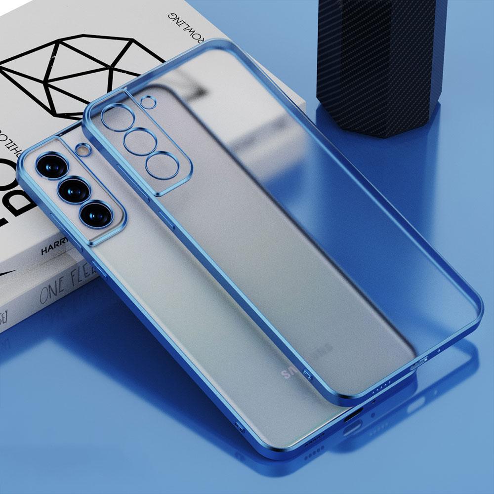 Luxury Plating Square Frame Silicone Case For Samsung