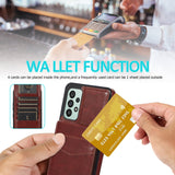 Flip Leather Wallet Case with Credit Card Holder Case For Samsung