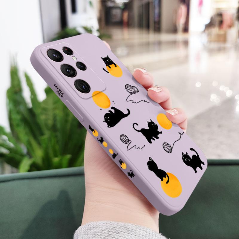 Cat Playing Rope Phone Case For Samsung Galaxy
