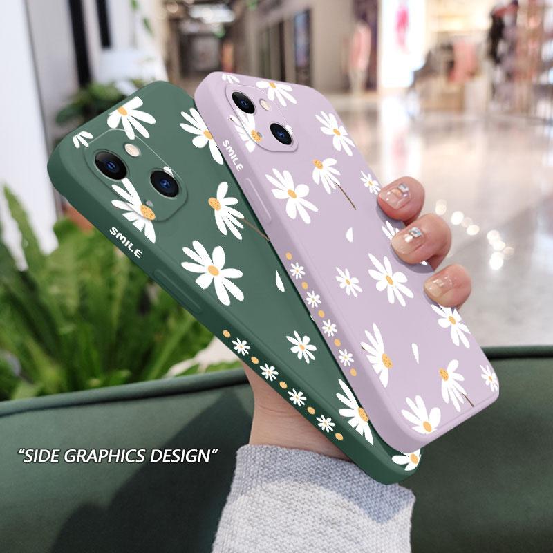 Daisy Flowers Silicone Case For iPhone