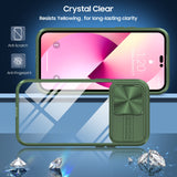 Clear Shockproof Slide Camera Lens Cap Case For iPhone