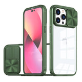 Clear Shockproof Slide Camera Lens Cap Case For iPhone