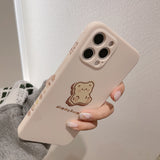 sweet bear phone case cute protective cover silicone capa for iphone