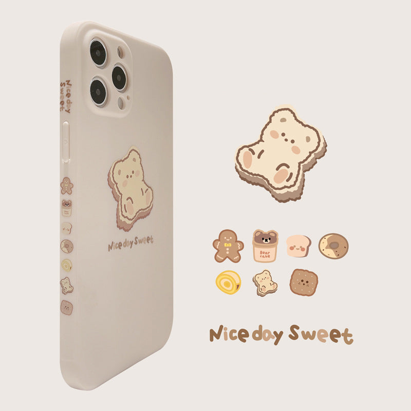 sweet bear phone case cute protective cover silicone capa for iphone